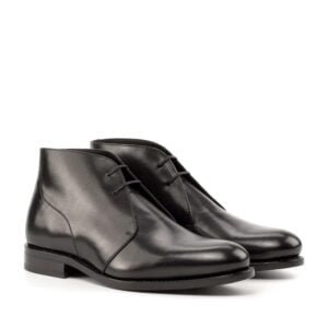Elegant Black Box Calf Chukka Boots - Image 2
