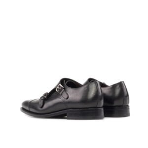 Sleek Black Box Calf Double Monk - Image 5