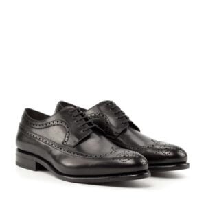 Elegant Black Longwing Blucher Shoes - Image 2