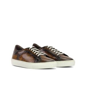 Stylish Tobacco Patina Trainer Sneakers - Image 2