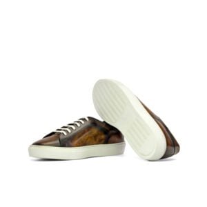 Stylish Tobacco Patina Trainer Sneakers - Image 4