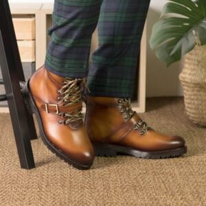 Robust Cognac Box Calf Hiking Boots