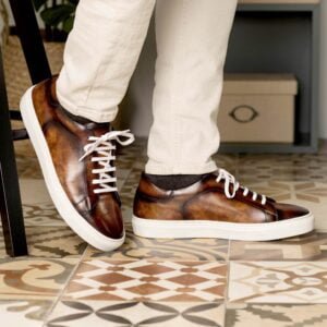 Fire Patina Trainers with White Cupsole - Image 6