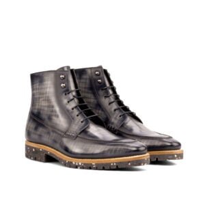 Grey Patina Moc Boots with Recycled Sole - Image 2