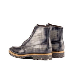 Grey Patina Moc Boots with Recycled Sole - Image 3