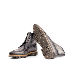 Grey Patina Moc Boots with Recycled Sole - Image 4