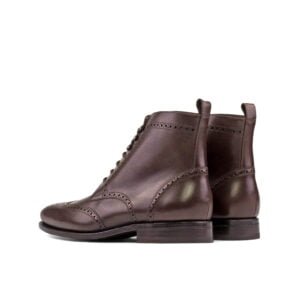 Dark Brown Military Brogue Boot - Image 3