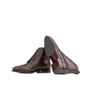 Dark Brown Military Brogue Boot - Image 4