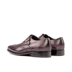 Elegant Aubergine Single Monk Shoes - Image 3