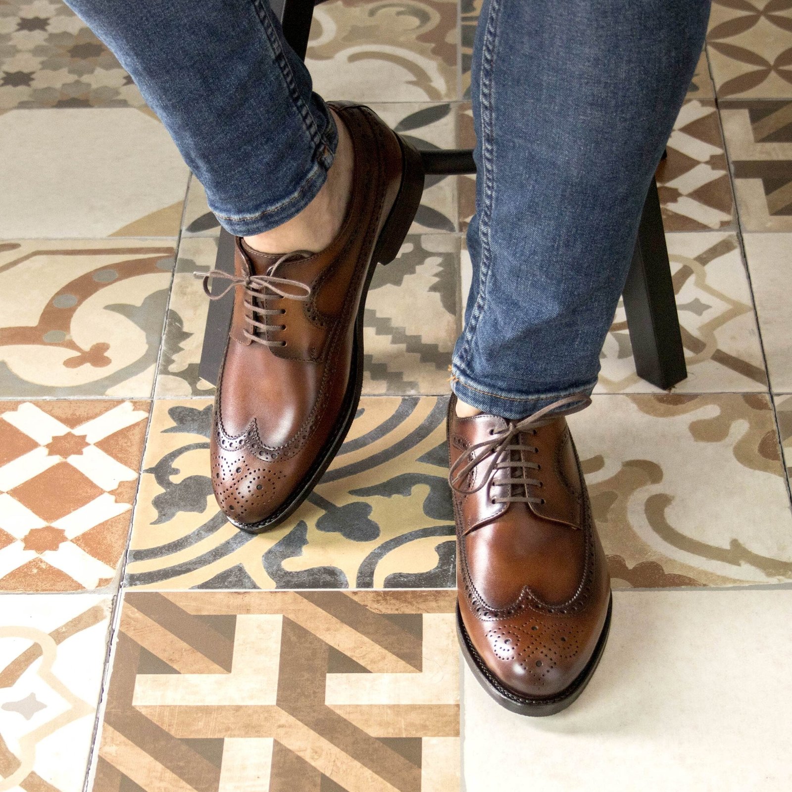 Classic Medium Brown Longwing Blucher Shoes