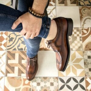Classic Medium Brown Longwing Blucher Shoes - Image 5