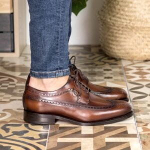 Classic Medium Brown Longwing Blucher Shoes - Image 6