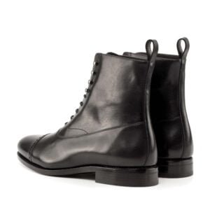 Elegant Black Balmoral Boot Vintage Style - Image 3