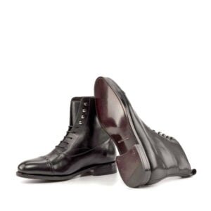 Elegant Black Balmoral Boot Vintage Style - Image 4