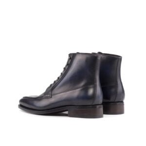 Vintage Navy Moc Toe Boots - Image 3