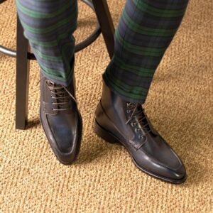 Vintage Navy Moc Toe Boots - Image 5