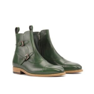 Elegant Octavian Double Buckle Leather Boots - Image 2