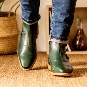 Elegant Octavian Double Buckle Leather Boots - Image 6