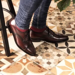 Elegant Burgundy Oxford Shoes Classic Style