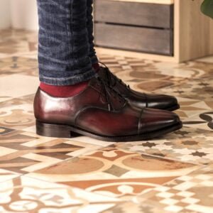 Elegant Burgundy Oxford Shoes Classic Style - Image 5