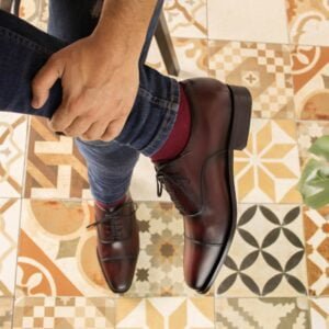 Elegant Burgundy Oxford Shoes Classic Style - Image 6
