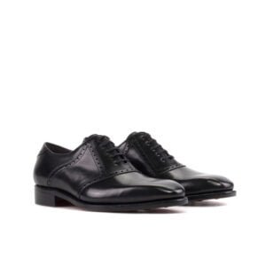 Classic Black Saddle Shoes with Red Sole - Image 2