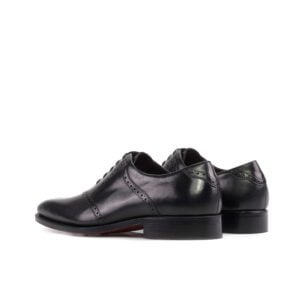 Classic Black Saddle Shoes with Red Sole - Image 3