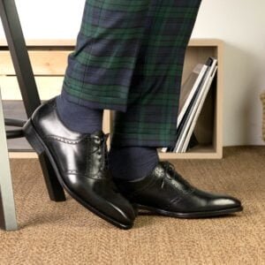 Classic Black Saddle Shoes with Red Sole - Image 5