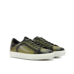 Khaki Patina Trainer White Cupsole Shoes - Image 2