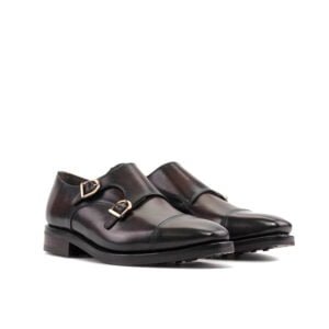 Elegant Dark Brown Double Monk Shoes - Image 2