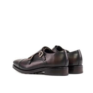 Elegant Dark Brown Double Monk Shoes - Image 3