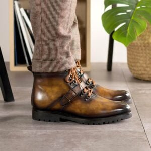 Tobacco Patina Commando Sole Hiking Boot