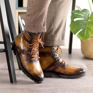 Tobacco Patina Commando Sole Hiking Boot - Image 5