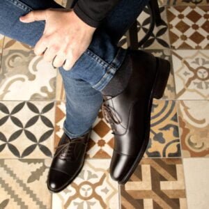 Unique Denim Patina Jodhpur Ankle Boot - Image 6