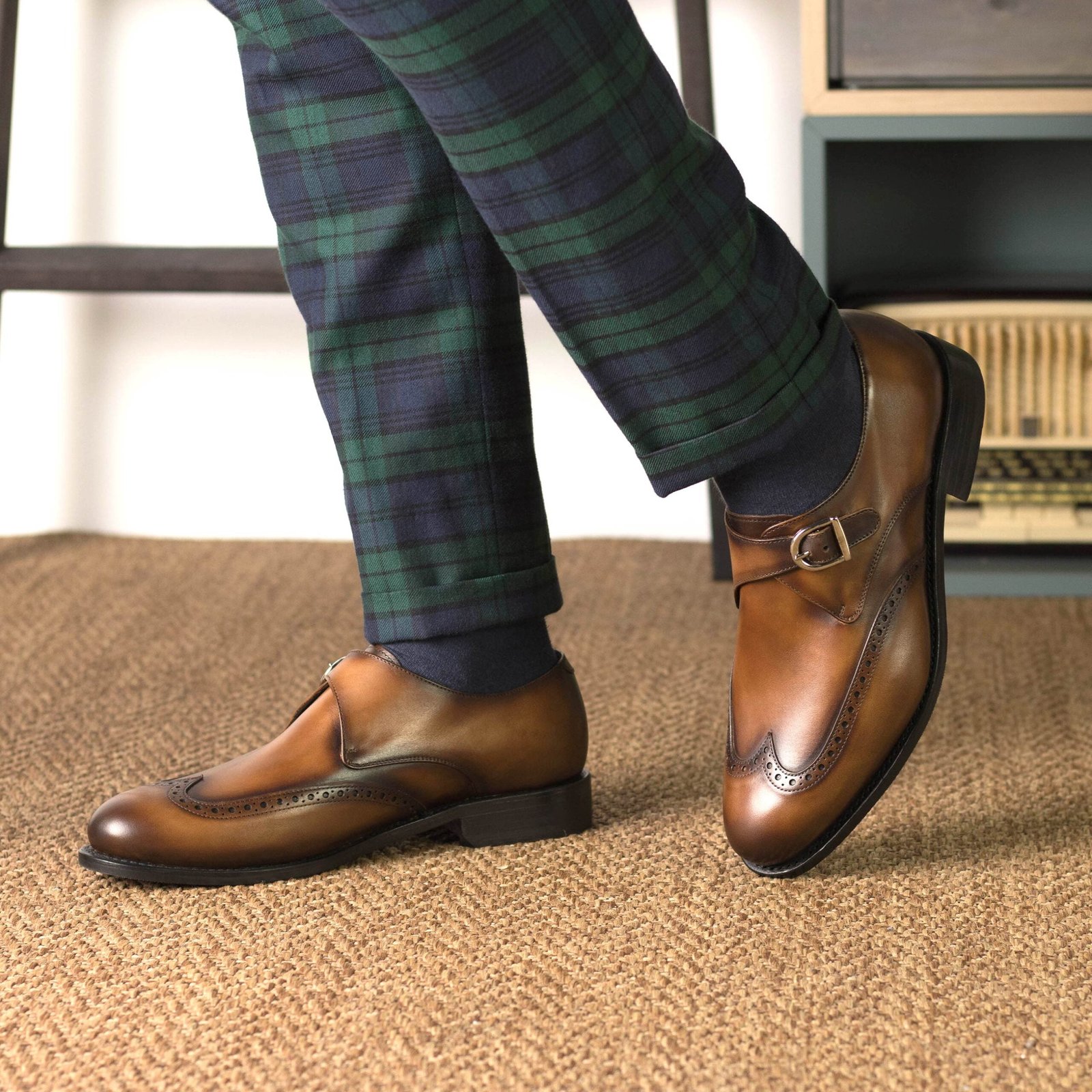 Single Monk Fast Lane Cognac Sole