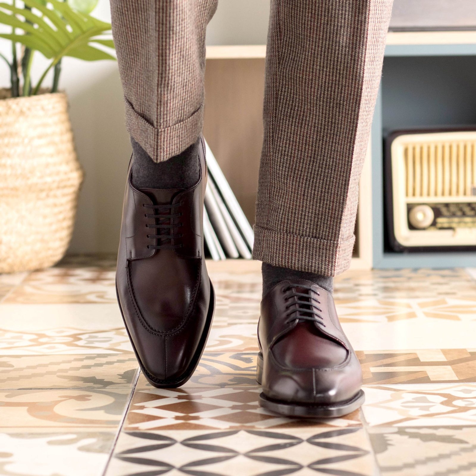 Derby Split Toe Fast Lane Burgundy