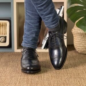 Full Brogue Fast Lane Navy Calf - Image 6