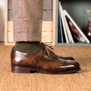 Oxford Fast Lane Brown Patina Shoe - Image 5