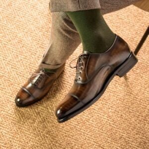 Oxford Fast Lane Brown Patina Shoe - Image 6