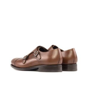 Modern Med Brown Box Calf Double Monk - Image 3