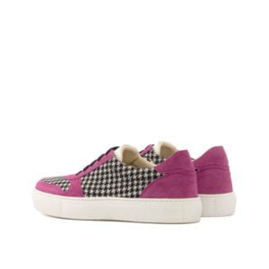 Women's Trainer Houndstooth Fuchsia Cupsole Casual - Image 3