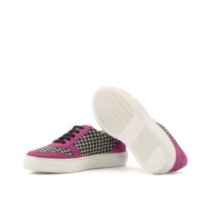 Women's Trainer Houndstooth Fuchsia Cupsole Casual - Image 4