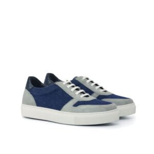Women's Trainer Jeans Grey Croco Casual - Image 2