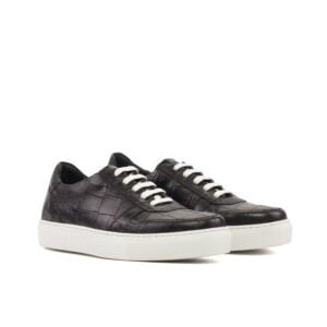 Women's Trainer Black Croco Casual Classic - Image 2