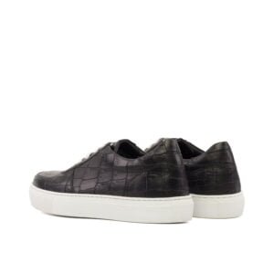 Women's Trainer Black Croco Casual Classic - Image 3