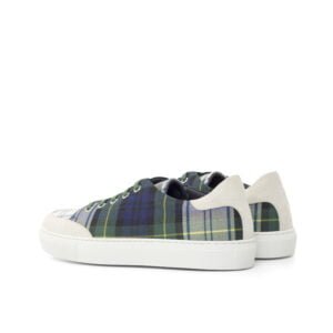 Women's Trainer Tartan White Suede Casual - Image 3