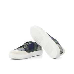 Women's Trainer Tartan White Suede Casual - Image 4