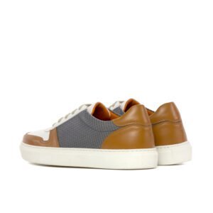 Women's Trainer Casual Orange Leather Comfort - Image 3