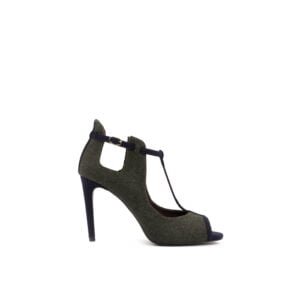 Barcelona Ladies Couture Green Flannel Heels - Image 2